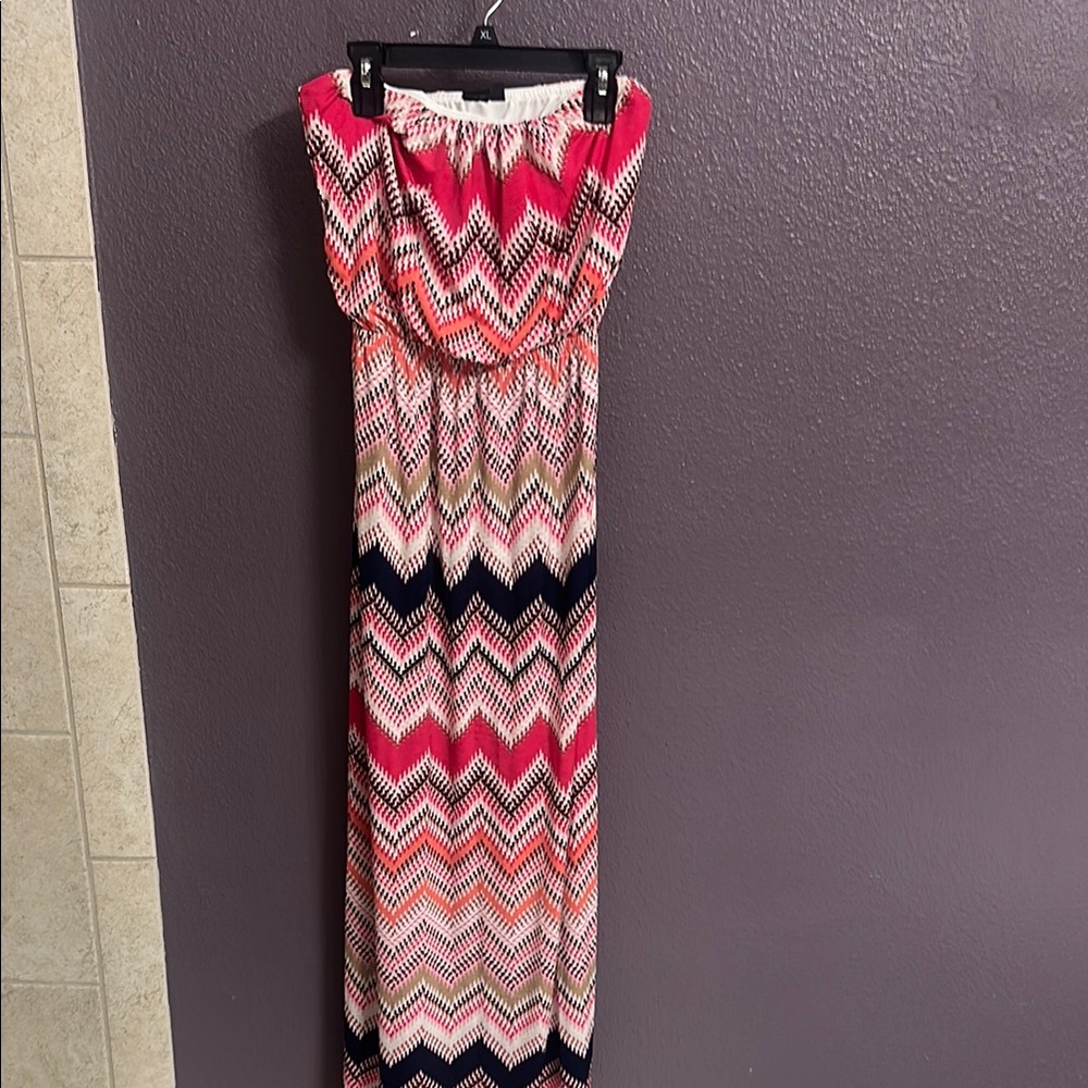 Colorful Chevron Maxi Dress